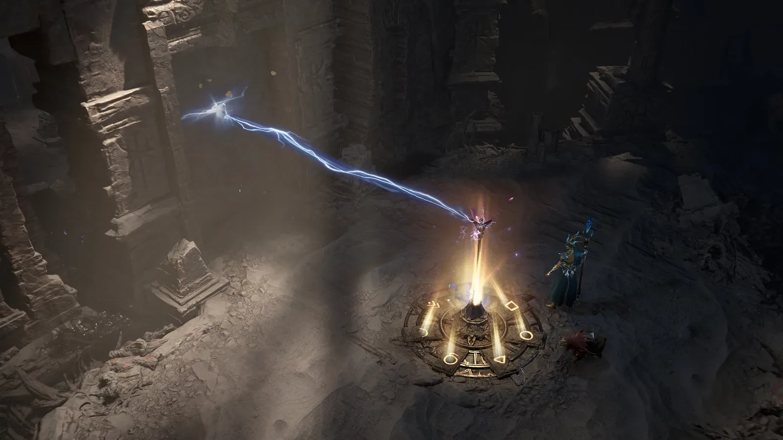 Combate contra um chefe em um Pesadelo Desperto de Diablo IV