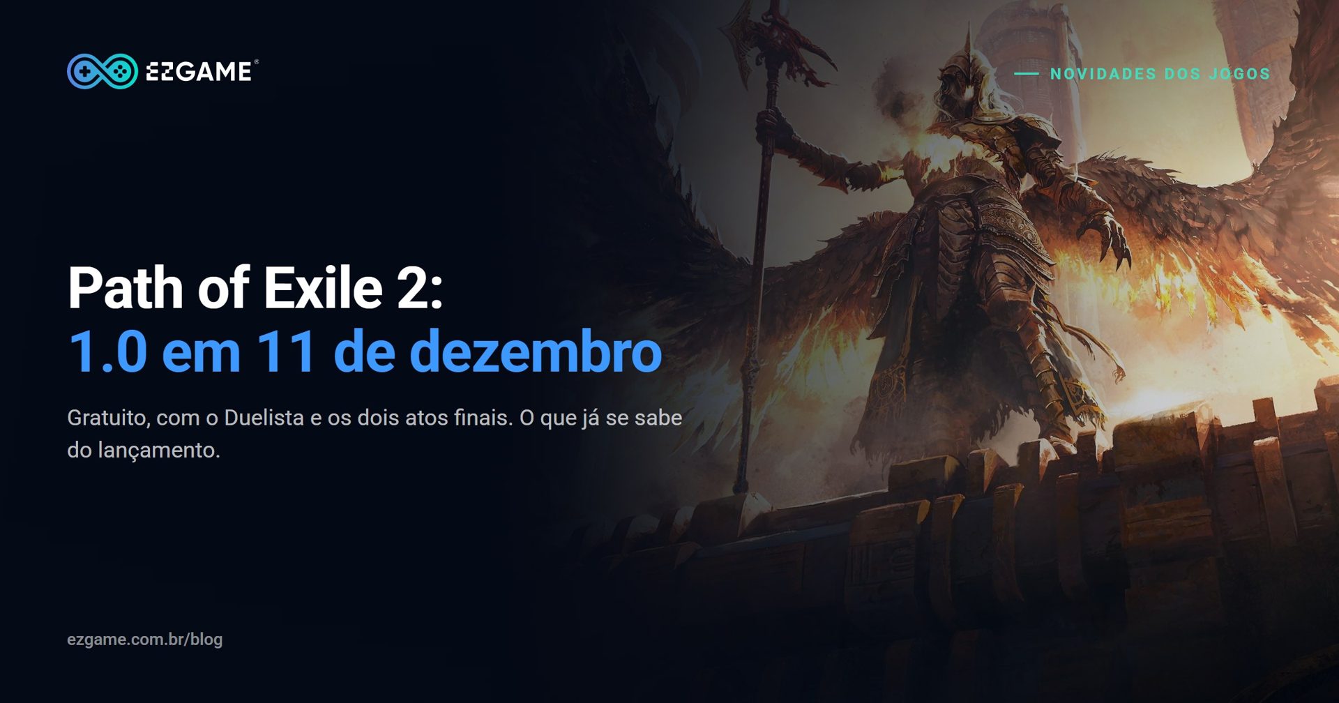 Path of Exile 2 chega ao 1.0 em 11 de dezembro: o que já se sabe