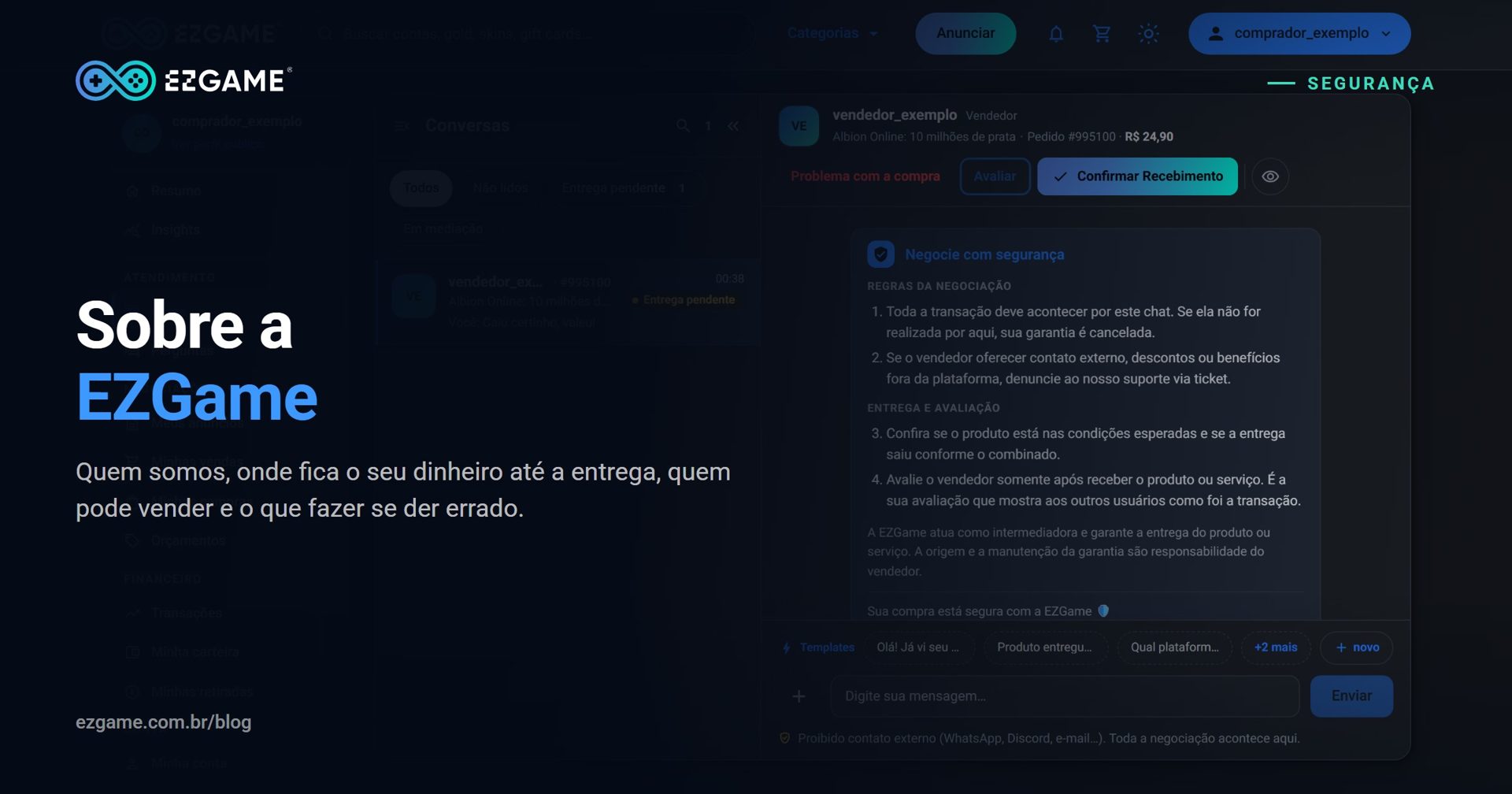 Sobre a EZGame: quem somos e o que protege a sua compra