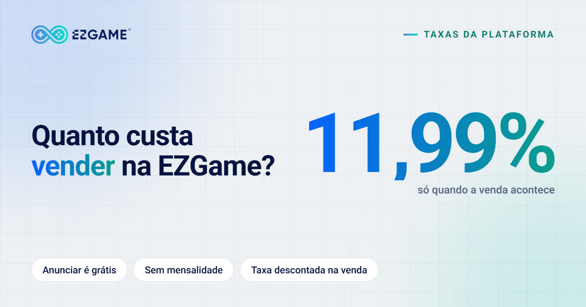 Taxas da EZGame: quanto custa vender e sacar